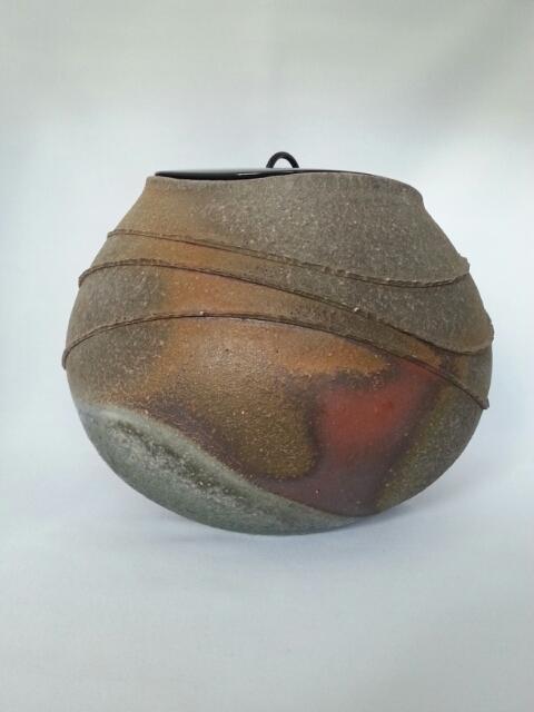 近江一紀 自然釉 ぐい呑 ぐいのみ 自然釉 作品名 : 幻想 近江一紀 | 焼物鑑賞ギャラリーてつ