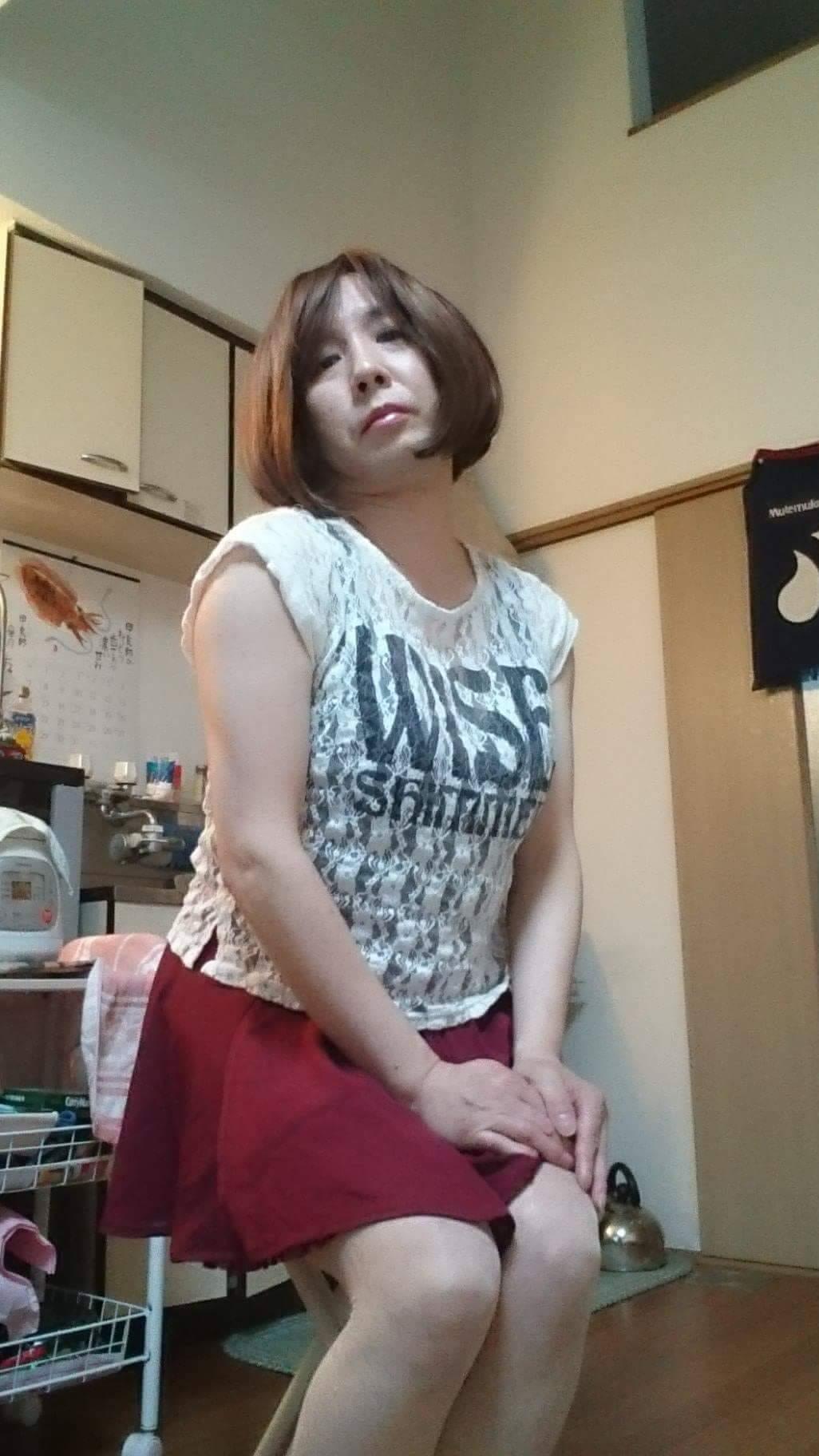 熟年　女装 
